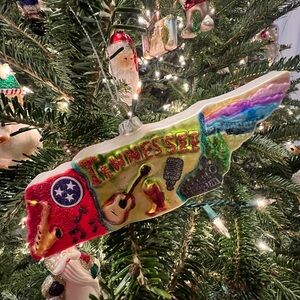 Tennessee state Christmas tree ornament